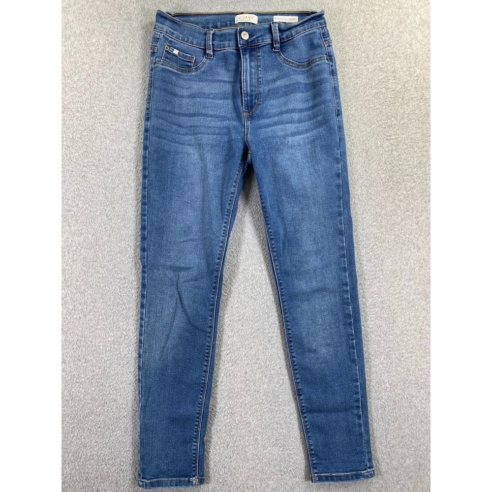 Curve Appeal High Rise Essential Skinny Jeans Womens Size 4/27 Blue Denim